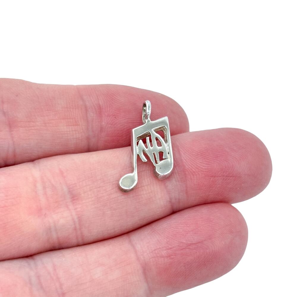 Vintage Sterling Silver 925 NA Initial Musical Note Charm
